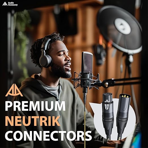 AA AUDIO ACCESSORY Gold Series Star Quad XLR Cables 25ft, Neutrik Connectors - Image 2