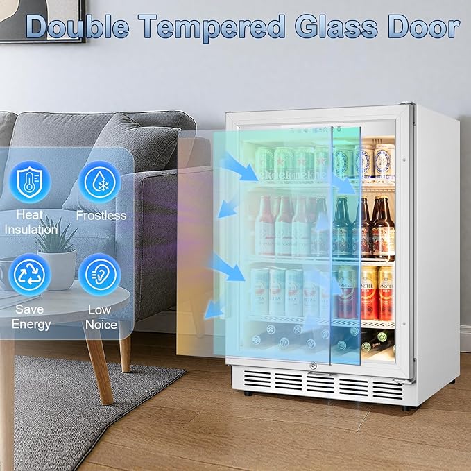 Beverage Refrigerator, 4.9 Cubic Feet Undercounter/Freestanding 24 Inch - Image 7
