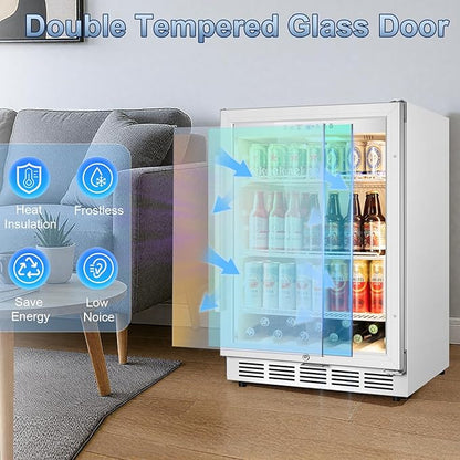 Beverage Refrigerator, 4.9 Cubic Feet Undercounter/Freestanding 24 Inch - Image 7