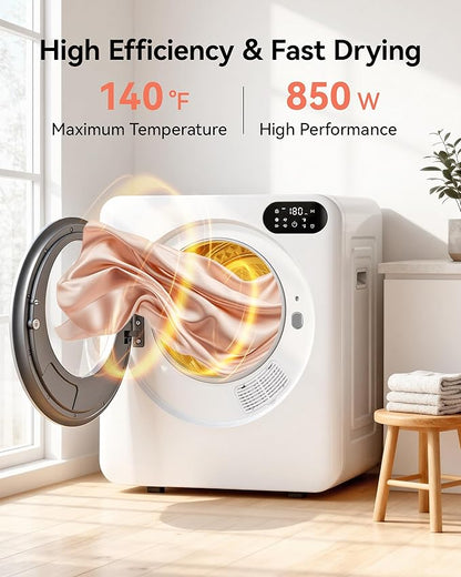 Euhomy 1.5 Cu.Ft Portable Dryer, 850W Clothes Dryer - Image 3