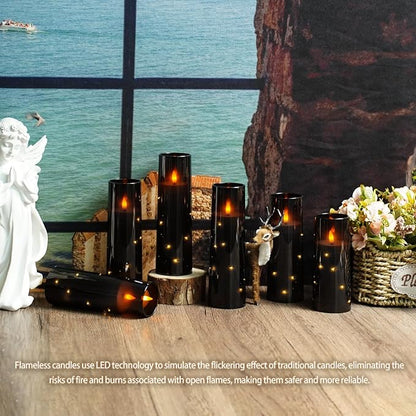 Flickering Flameless LED Candles, Acrylic LED Pillar Candles - Image 5