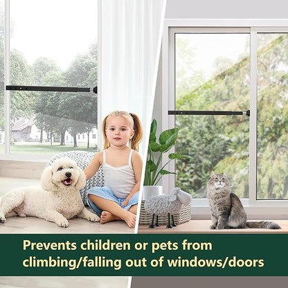 WooFog Adjustable Window Security Bars Vertical, Heavy Duty Sliding Patio Glass - Image 3