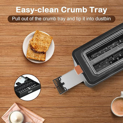Mecity 4 Slice Toaster, Long Slot Toaster - Image 7