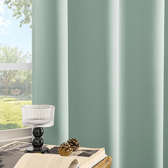 Beauoop 100% Blackout Curtains 54 Inch Long 2 Panels - Image 4