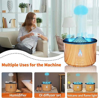 BOHOFAM Aroma Essential Oil Diffuser 360 ML, Volcano and Flame - Image 5