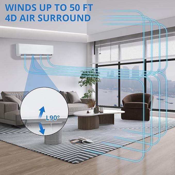 9000 BTU Mini Split Air Conditioner and Heat Pump | 19 SEER2, WiFi & Alexa - Image 6