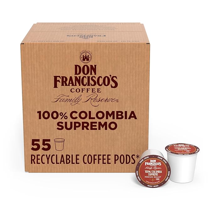 Don Francisco's 100% Colombia Supremo Coffee Pods, Medium Roast, Compatible by DonFranciscosCoffee