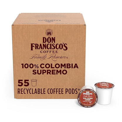 Don Francisco's 100% Colombia Supremo Coffee Pods, Medium Roast, Compatible by DonFranciscosCoffee