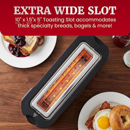 Elite Gourmet ECT3200 2-Slice, 1 Long Slot, Slim Toaster, 6 Toast Settings - Image 5