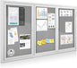 Outdoor Bulletin Board Weatherproof 72x36 in, Enclosed Bulletin Board by EVERSUPPLY