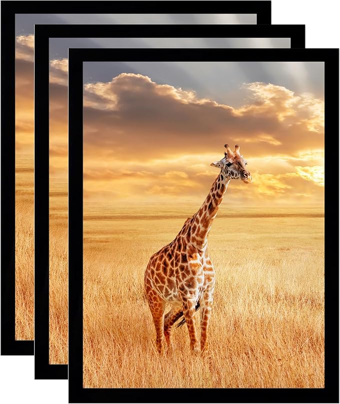 TKYGU 12x15 Picture Frame Black Set of 3, Wooden Frame 12x15 Wall Gallery - Image 8