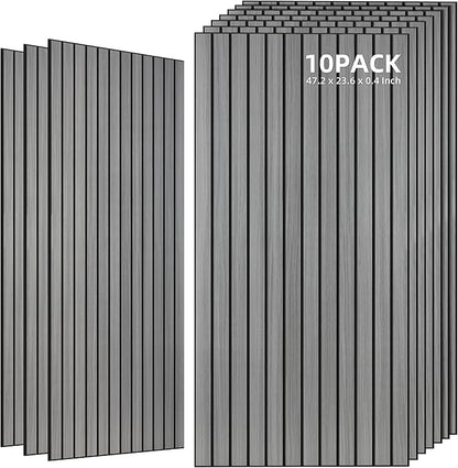 TO-TH Wood-Look Acoustic Wall Panels, 10 Pack 47.2” x 23.6” Sound Panels by TO-TH