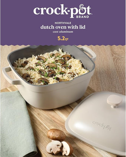 Crock-Pot Northvale Cast Aluminum Lightweight Durable 5.2 Quart Heavy Duty - Image 2
