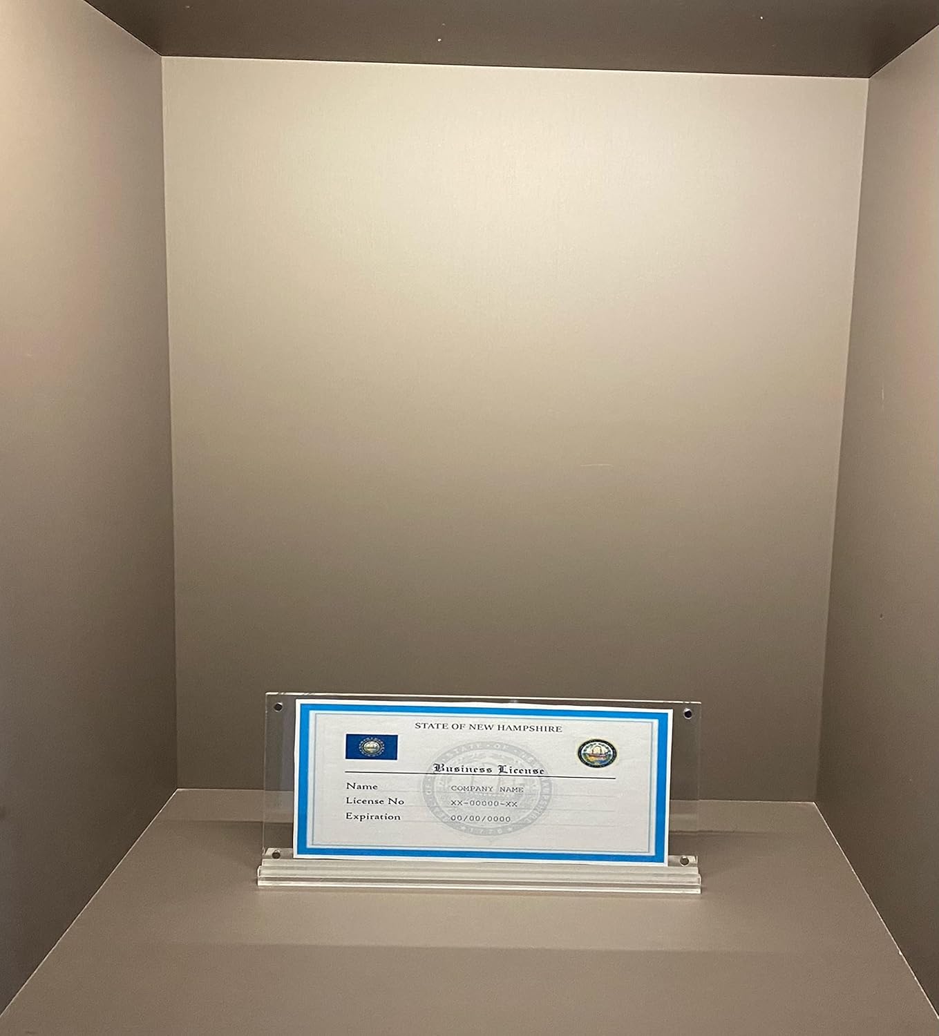 2 Pack of Acrylic Business License Frame for 4x9 Business License Certificate Desk/Table Top Display,Clear Certificate Holder Panoramic Photograph Picture Frame,4x10 Inch