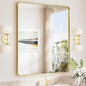 TokeShimi 30x36 Brushed Gold Mirror by RefinedBathroomAccessories