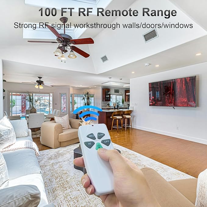 Humpptom Fan Remote Control Kit, 53T Small Size Receiver Ceiling Fan Remote - Image 6