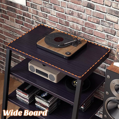 Besiost AV Media Stand with Outlets, Media Console with LED Lights, Stereo - Image 4