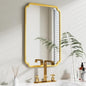 22x34 Inch Gold Bathroom Mirror, Metal Framed Wall Mirror by FerytangeHome
