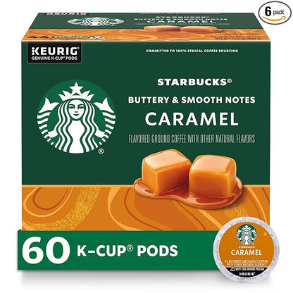 Starbucks K-Cup Coffee Pods, Flavored Hot or Iced Coffee, 60 Keurig Pods by StarbucksbyNespresso