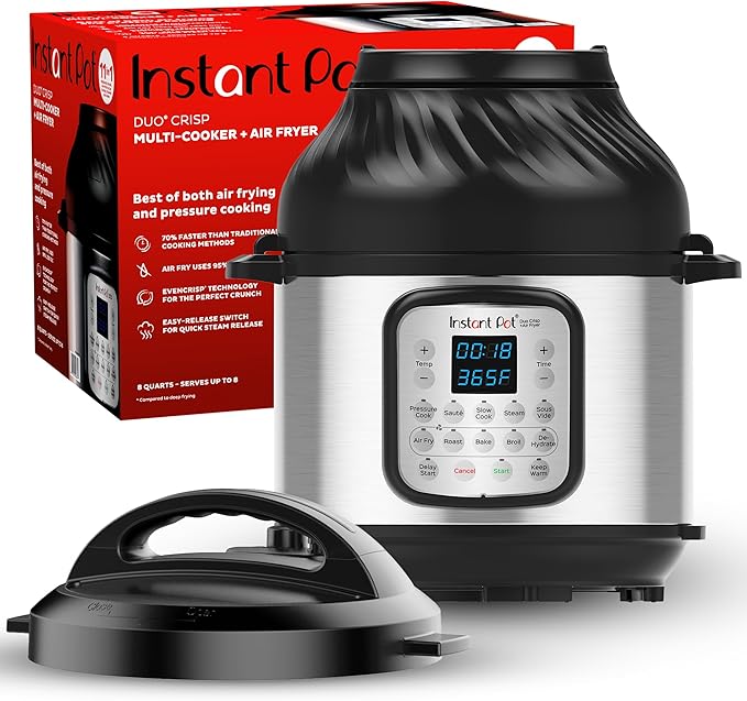 Instant Pot Duo Crisp 11-in-1 Air Fryer and Electric Pressure Cooker Combo by InstantPot