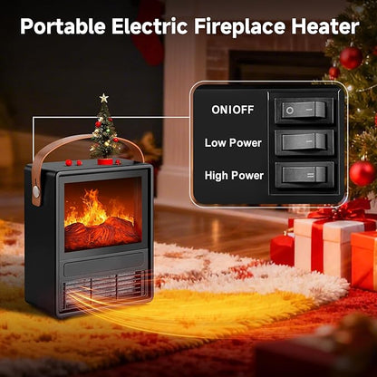 FLAME&SHADE Portable Electric Fireplace Heater - Image 8