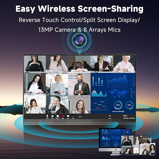 Smart Board, 65 Inch Interactive Whiteboard 4K Touchscreen Built in Ultra High - Image 5
