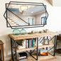 24"x47" Large Wall Mirror for Decor, Living Room Decoraive Wall Mirror with Metal Frame, Unique Black Bathroom Mirror Vertical or Horizontal Hanging