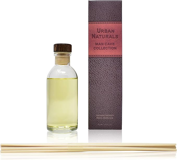 Urban Naturals Vetiver Home Fragrance Reed Diffuser Set | Man CAVE: Vetiver - Image 2