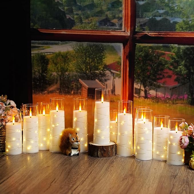 Flameless Candles with Embedded Star String, Suitable - Image 4