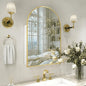 Gold Medicine Cabinet with Mirror, Bathroom Arched Medicine Cabinet Wall Mounted by FunFurnitureFollowLife
