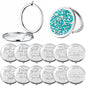 Thyle 12 Pcs Compact Mirror Bulk Gifts Christian Pocket Mirror for Confirmation Favors Catholic VBS Women Bible Verse Wallet Makeup Compact Religious Baptism(Same,Green)
