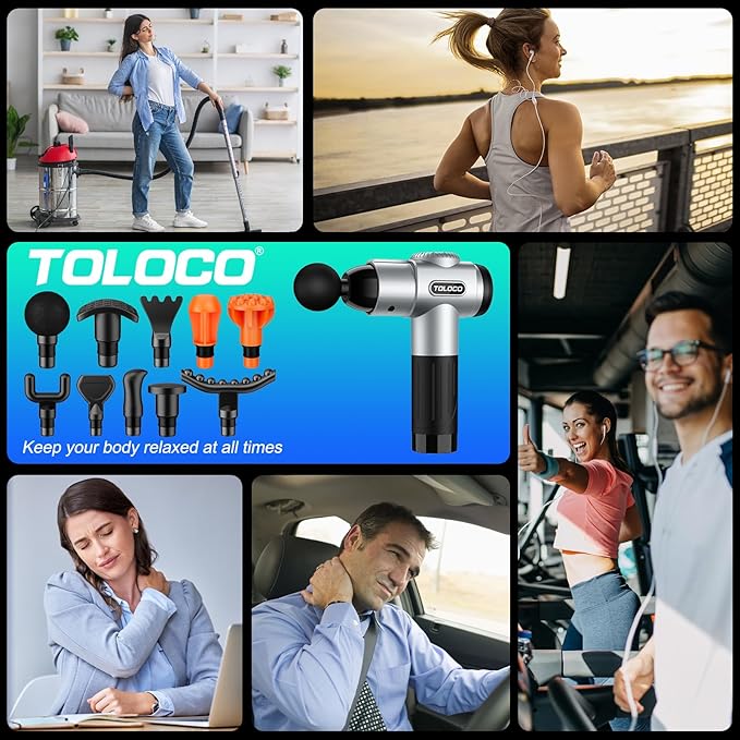 TOLOCO Massage Gun, Muscle Massage Gun Deep Tissue - Image 6