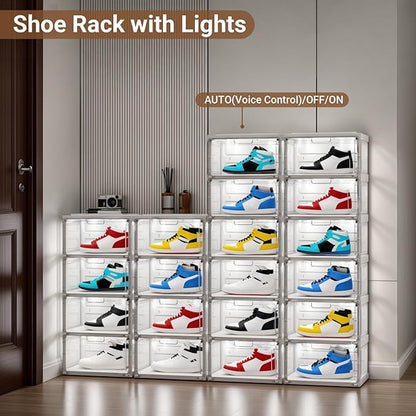 BROVIEW Led Shoe Boxes, Shoe Display Case - Image 2