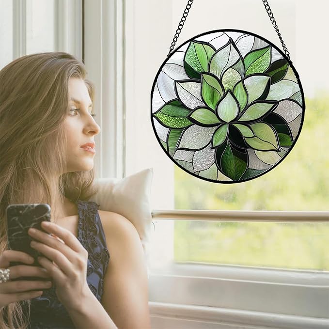 CRISGIF Stained Glass Window Hanging - Image 2