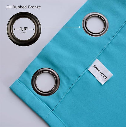 MIUCO Room Darkening Thermal Insulated Grommet Window Blackout Curtains Panels - Image 7