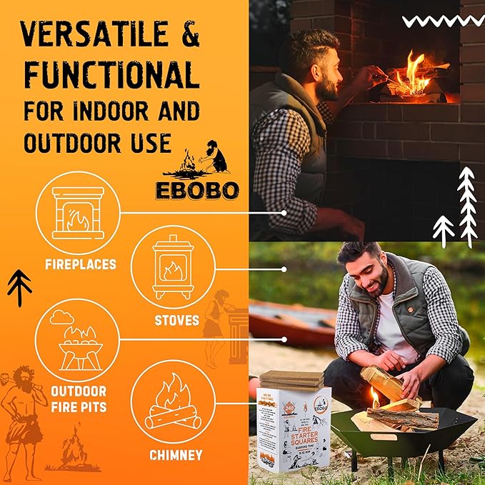 240 pcs Fire Starter Cubes – Natural Wax-Based, Odorless & Non-Toxic – Quick - Image 4
