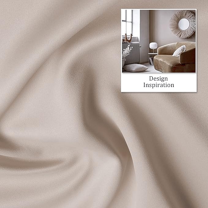 DUALIFE Light Brown Curtains for Bedroom - Image 4