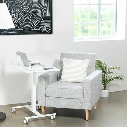 VIVO Mobile 28 inch Standing Laptop Cart, Height Adjustable Small Rolling Desk - Image 9