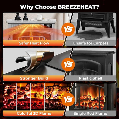 BREEZEHEAT Electric Fireplace Stove - Image 8
