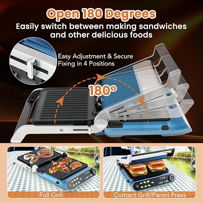 Giantex Panini Press Sandwich Maker, Electric Indoor Grill - Image 2