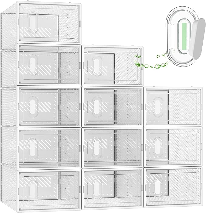 Shoe Storage, 12 Pack Shoe Organizer - Image 9