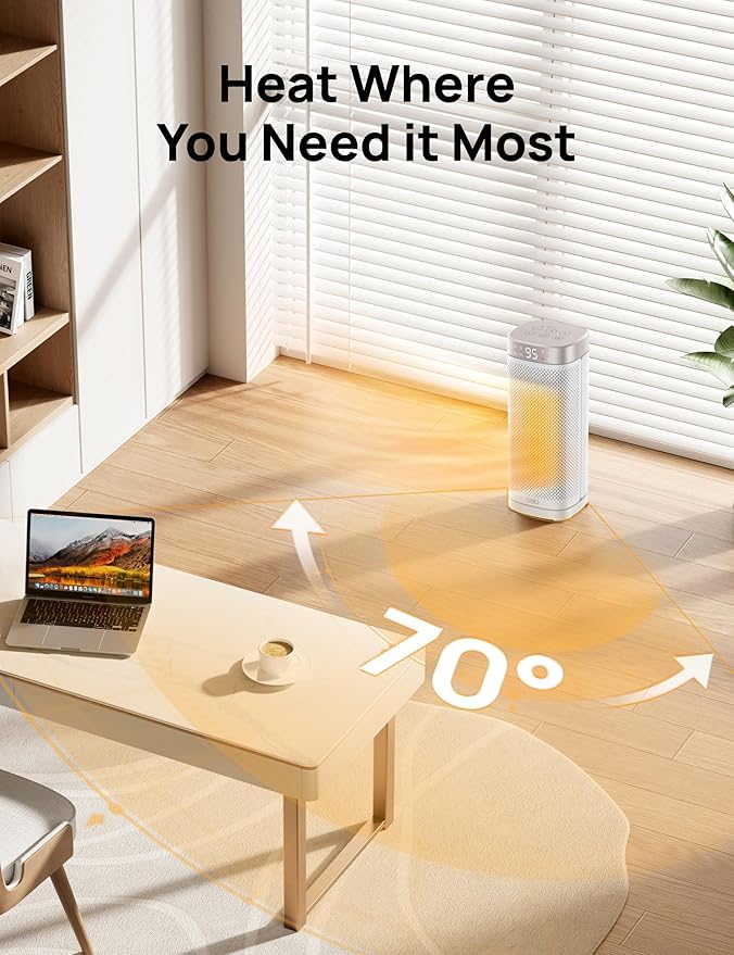 DREO Space Heaters for Indoor Use, 1500W Fast Heating Portable Heaters - Image 4