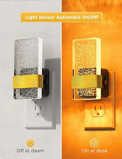 L LOHAS LED Night Light, Amber Night Lights Plug Into Wall, Dusk to Dawn Sensor - Image 2