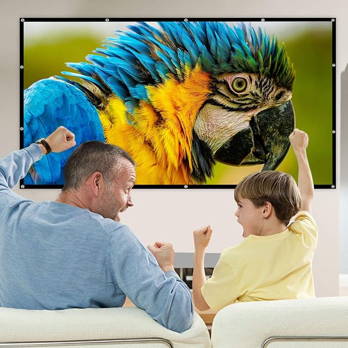 Mdbebbron 120 inch Projector Screen 16:9 Foldable Anti-Crease Portable - Image 6