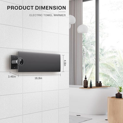 K&KALONZO Electric Towel Warmer, 18.8" W x 4.8" H Wall-Mounted Towel Heater - Image 7