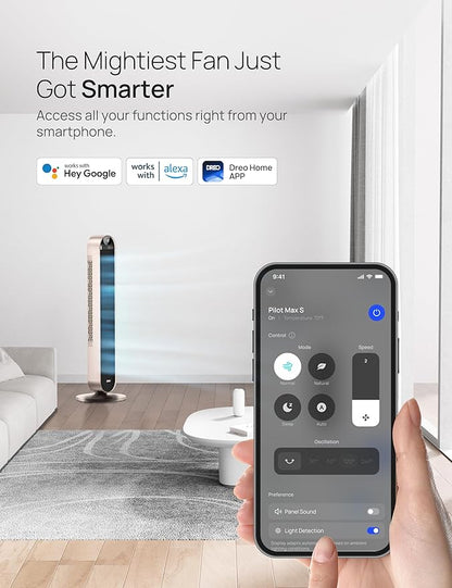 Dreo Smart Tower Fan Voice Control, 120° Oscillating Fan Works - Image 3
