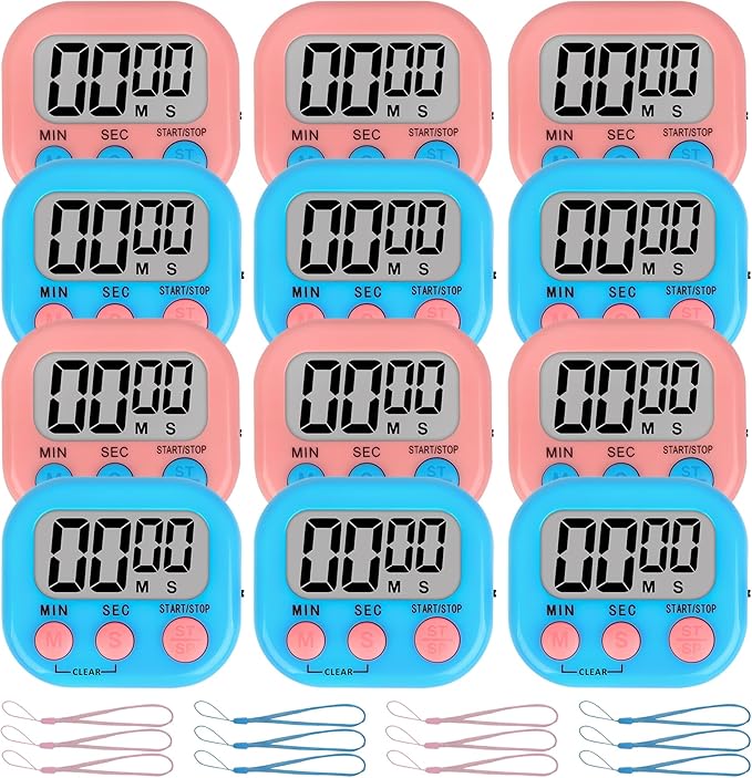 ZILLEEN Classroom Timer for Kids Teachers 12 Pack Digital Timers by ZILLEEN