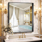 CIRCUMI Black Bathroom Mirror, Brushed Finish, Tempered Glass, Mirror by CIRCUMIMirror
