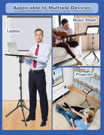 Projector Stand Tripod, Adjustable Height 26 to 56 Inch Laptop Tripod, Laptop - Image 3