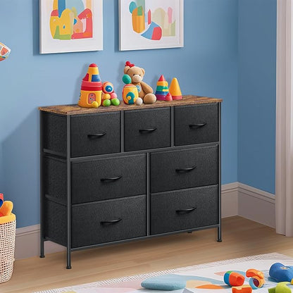 Dresser for Bedroom with 7 Drawers, Chest of Drawers, Storage Drawers Organizer - Image 5
